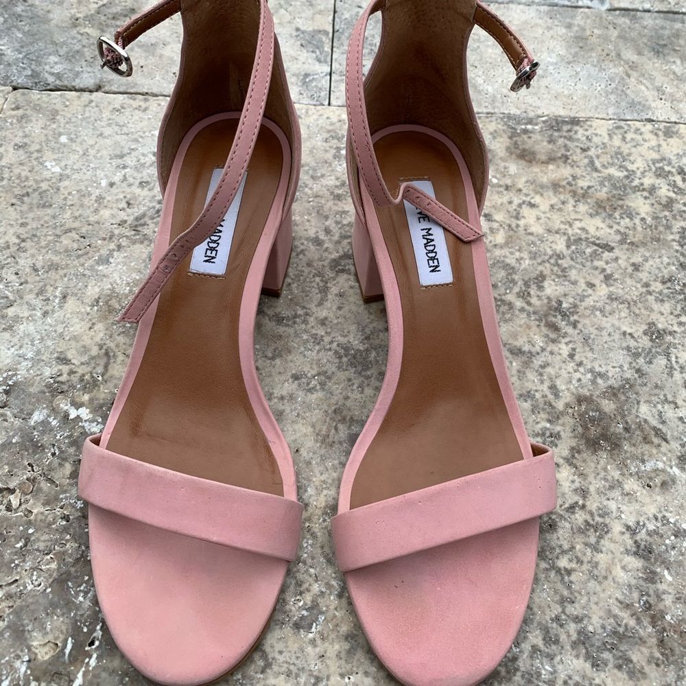 light pink steve madden chunky heels